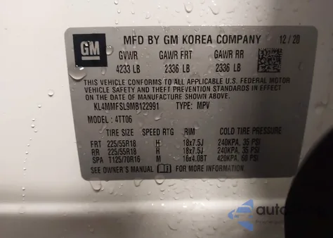 2021 Buick Encore Gx Fwd Essence z USA, uszkodzony, nr VIN KL4MMFSL9MB122991